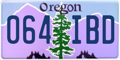 OR license plate 064IBD