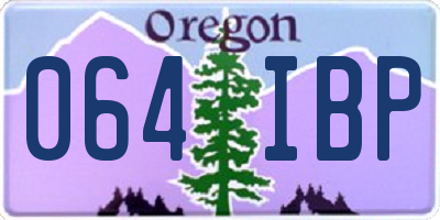 OR license plate 064IBP