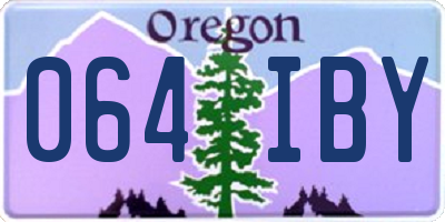 OR license plate 064IBY