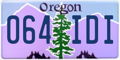 OR license plate 064IDI