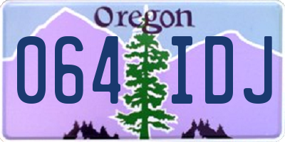 OR license plate 064IDJ