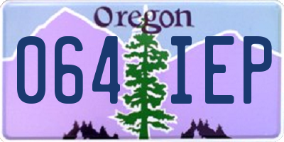 OR license plate 064IEP