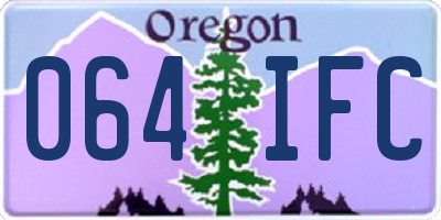 OR license plate 064IFC