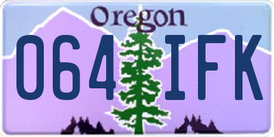 OR license plate 064IFK