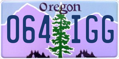 OR license plate 064IGG
