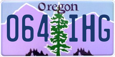 OR license plate 064IHG