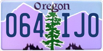 OR license plate 064IJO