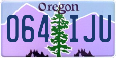 OR license plate 064IJU