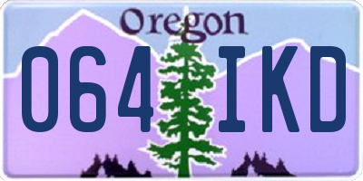 OR license plate 064IKD