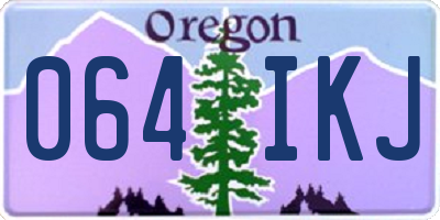 OR license plate 064IKJ