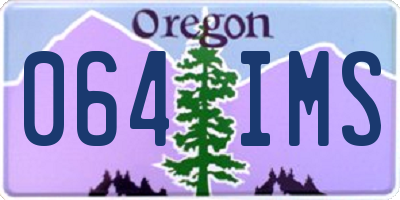 OR license plate 064IMS
