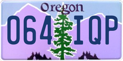 OR license plate 064IQP