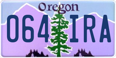 OR license plate 064IRA
