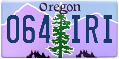 OR license plate 064IRI