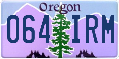 OR license plate 064IRM