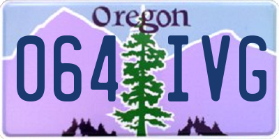 OR license plate 064IVG