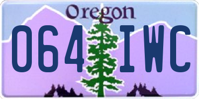 OR license plate 064IWC