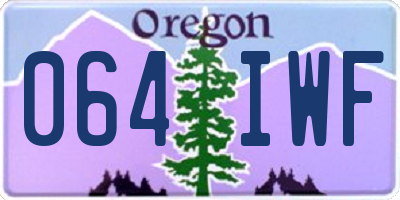 OR license plate 064IWF