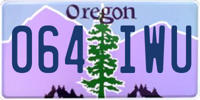 OR license plate 064IWU