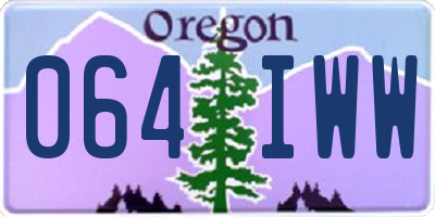OR license plate 064IWW