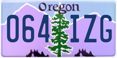 OR license plate 064IZG