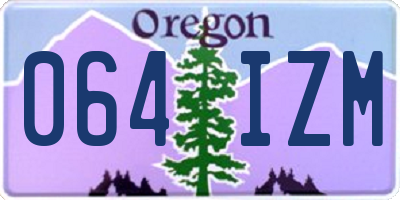 OR license plate 064IZM