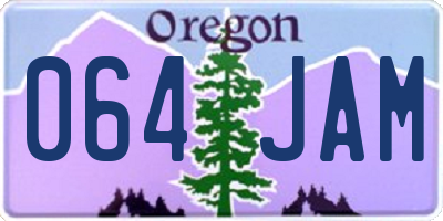 OR license plate 064JAM