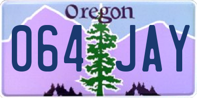 OR license plate 064JAY