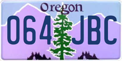 OR license plate 064JBC