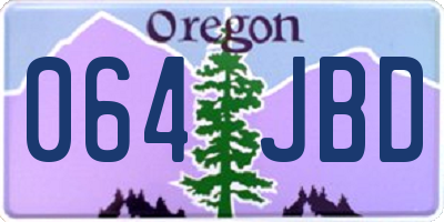 OR license plate 064JBD