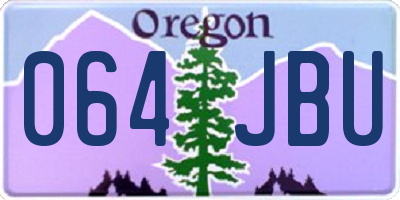OR license plate 064JBU