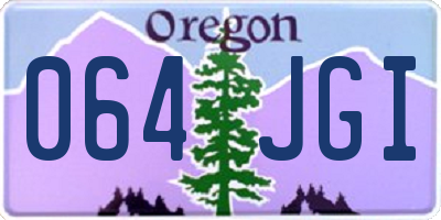 OR license plate 064JGI