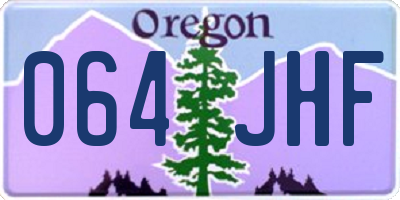 OR license plate 064JHF