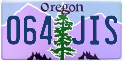 OR license plate 064JIS