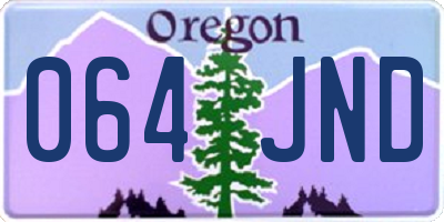 OR license plate 064JND
