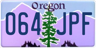OR license plate 064JPF