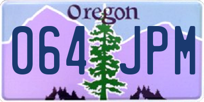 OR license plate 064JPM