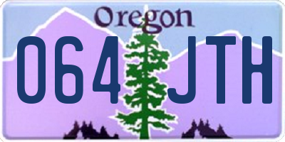 OR license plate 064JTH