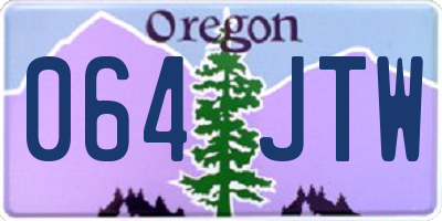 OR license plate 064JTW