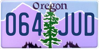 OR license plate 064JUD