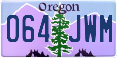 OR license plate 064JWM