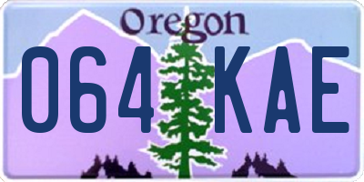 OR license plate 064KAE