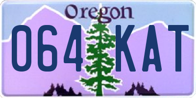 OR license plate 064KAT