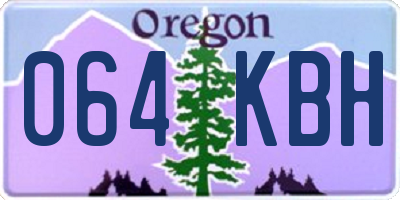 OR license plate 064KBH