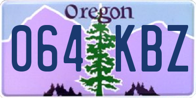 OR license plate 064KBZ