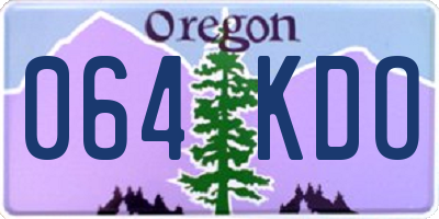 OR license plate 064KDO