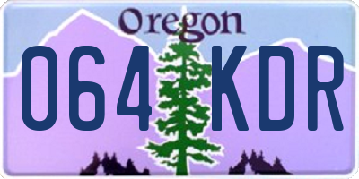 OR license plate 064KDR