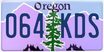 OR license plate 064KDS