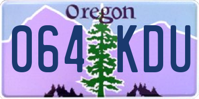 OR license plate 064KDU
