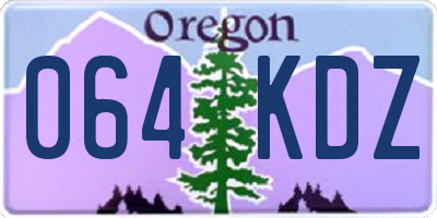 OR license plate 064KDZ